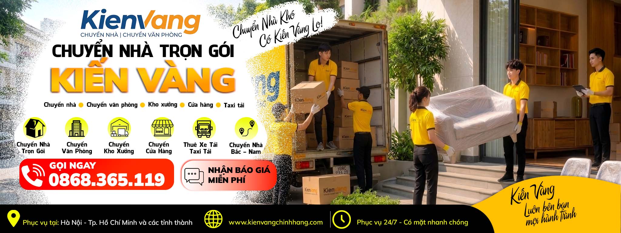 Chuyển nhà trọn gói Kiến Vàng